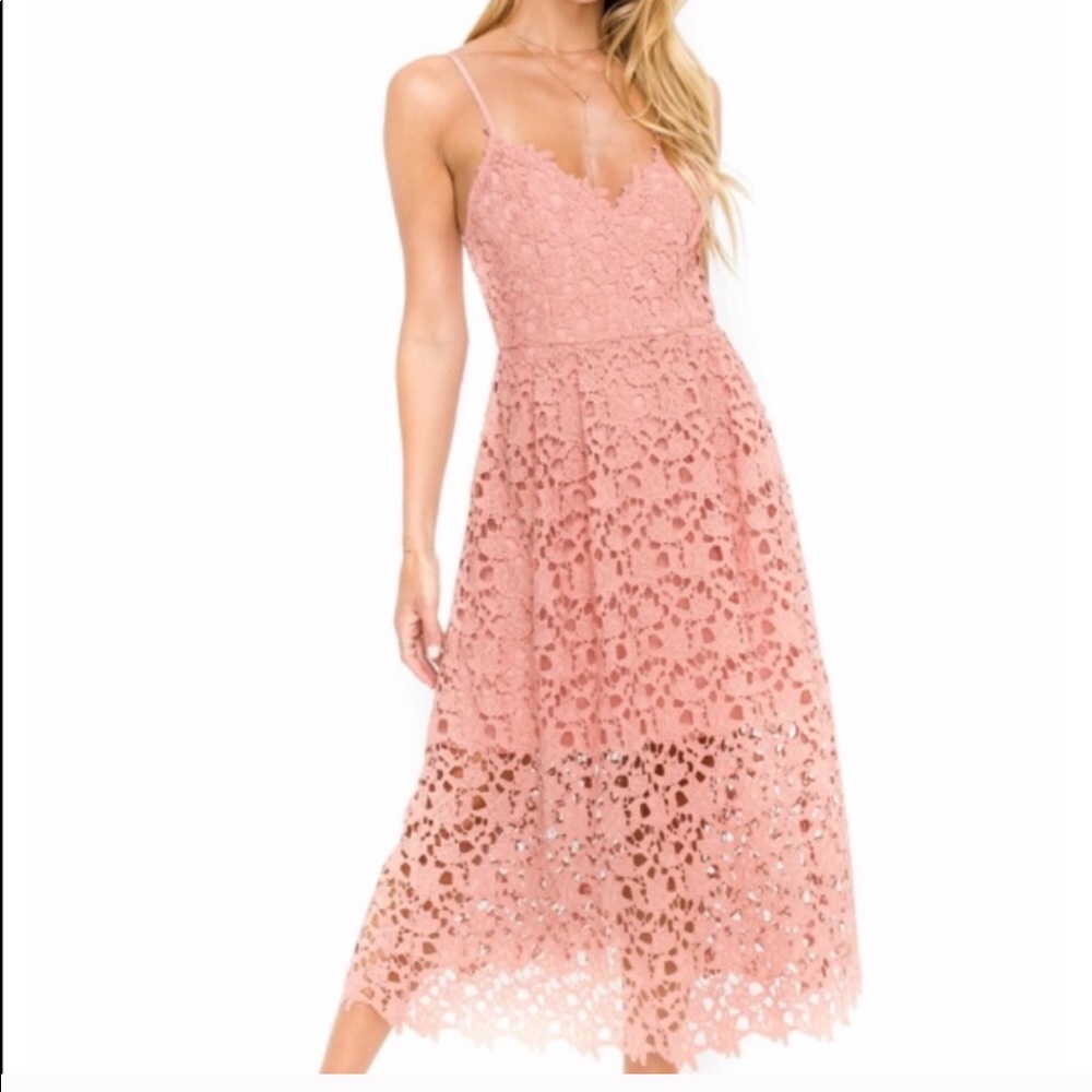 ASTR the label Lace Midi Dress